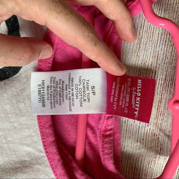 HELLO KITTY | T-shirt Tank Top Pink Combo - Picture 6 of 10